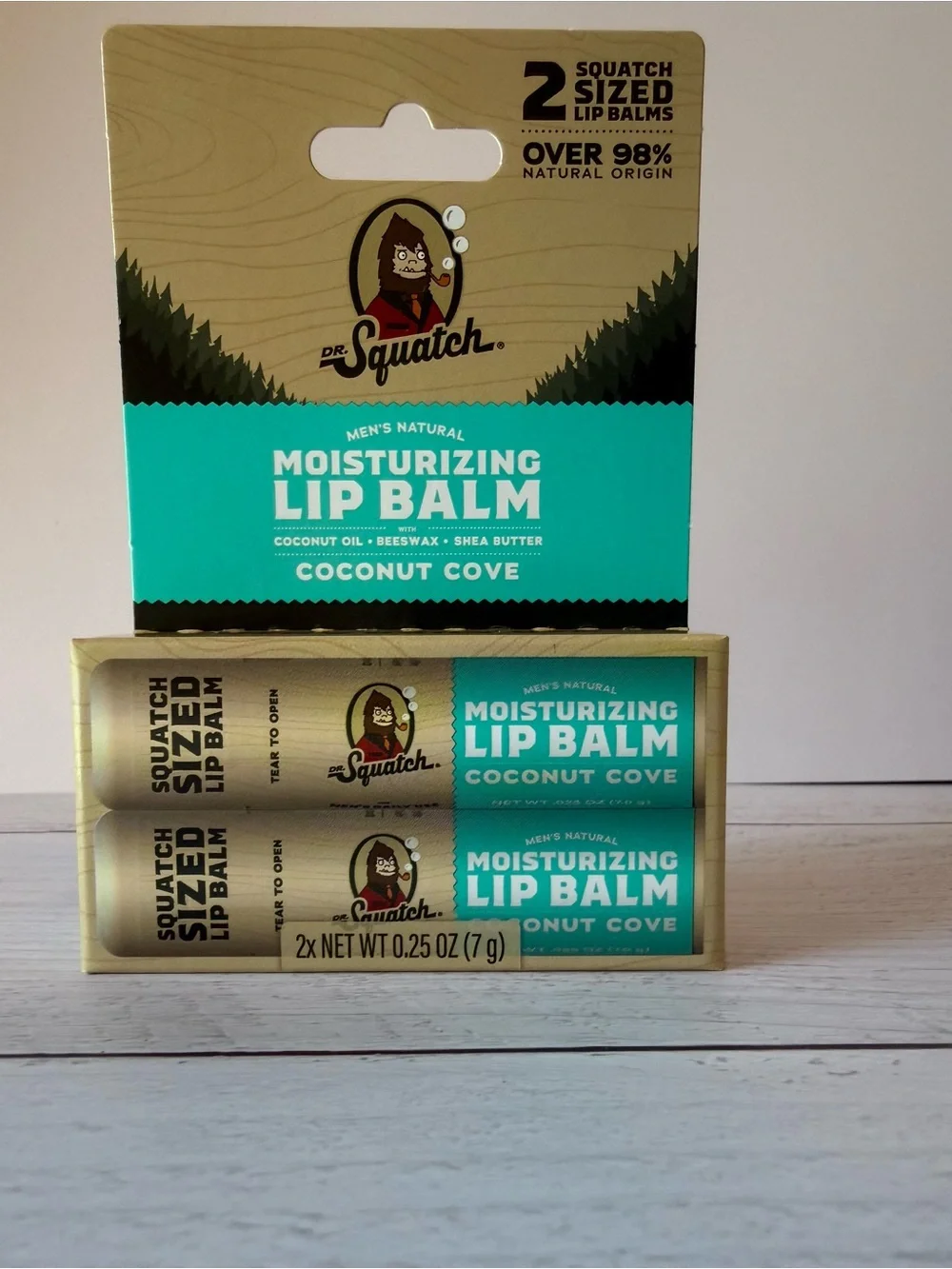 Dr. Squatch Moisturizing Lip Balm Coconut Cove. QTY:4